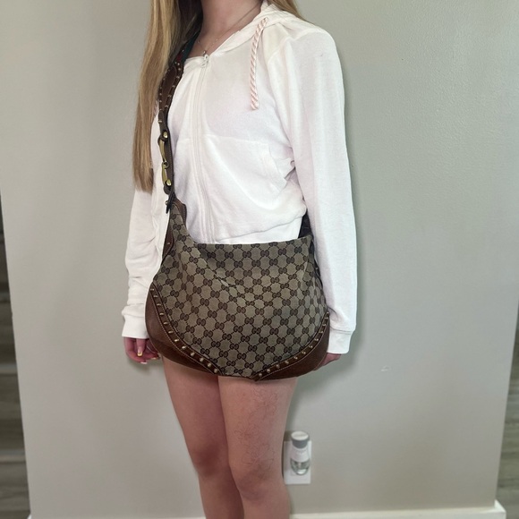 2005 Pelham Supreme Canvas/ Leather/ Antiqued Horsebit Gold & Sherry WEB Strap - Picture 7 of 14